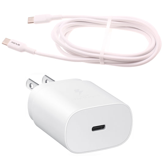 image of 25W Fast Home Charger PD Type-C 6ft USB-C Cable Quick Power Adapter  - BFA79 1519-1