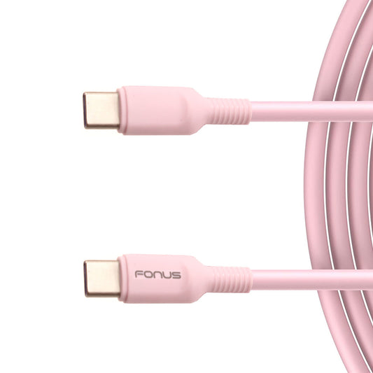 image of Pink 10ft Long Cable USB-C to Type-C PD Fast Charger Cord Power Wire  - BFA15 1585-1