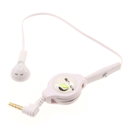 image of Retractable Mono Earphone Headphone 3.5mm w Mic Headset Handsfree Earbud  - BFJ79 383-1