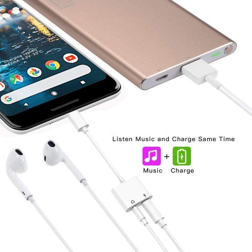 USB-C Headphone Adapter Earphone 3.5mm Jack Type-C Charger Port Splitter Mic Support  - BFG27 1362-3