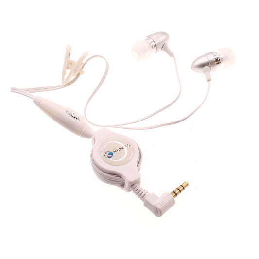 image of Retractable Earphones Wired Headphones Handsfree Mic Headset 3.5mm  - BFB74 358-1