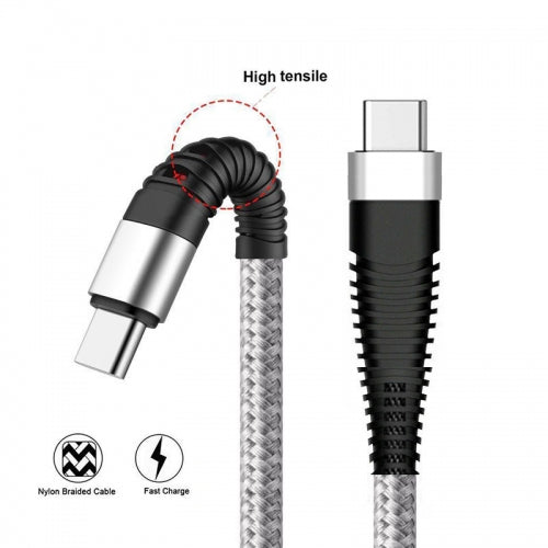 3ft PD Cable Type-C to USB-C Fast Charger Cord Power Wire Sync  - BFE11 1491-2