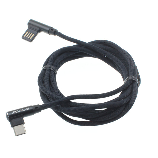 image of Angle USB Cable 6ft Type-C Charger Cord USB-C Power Wire  - BFR31 1104-1