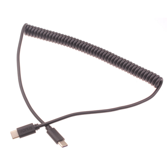 image of Coiled Cable USB-C to TYPE-C Fast Charger Cord Power  - BFD26 1421-1