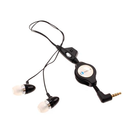 image of Retractable Earphones Wired Headphones Handsfree Mic Headset 3.5mm  - BFC63 357-1