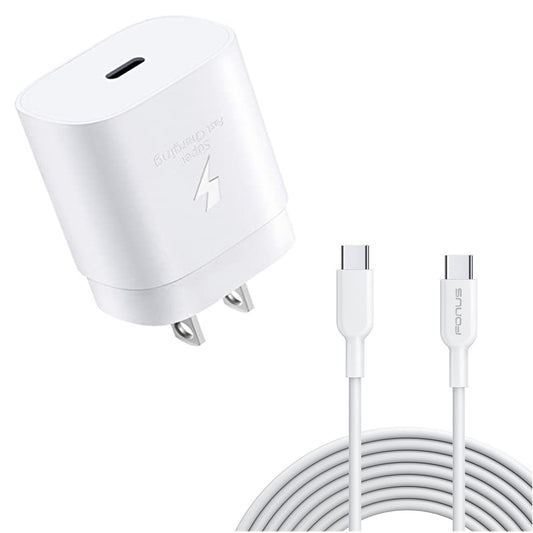 image of 25W Fast Home Charger PD Type-C 6ft USB-C Cable Quick Power Adapter  - BFA79 1519-1