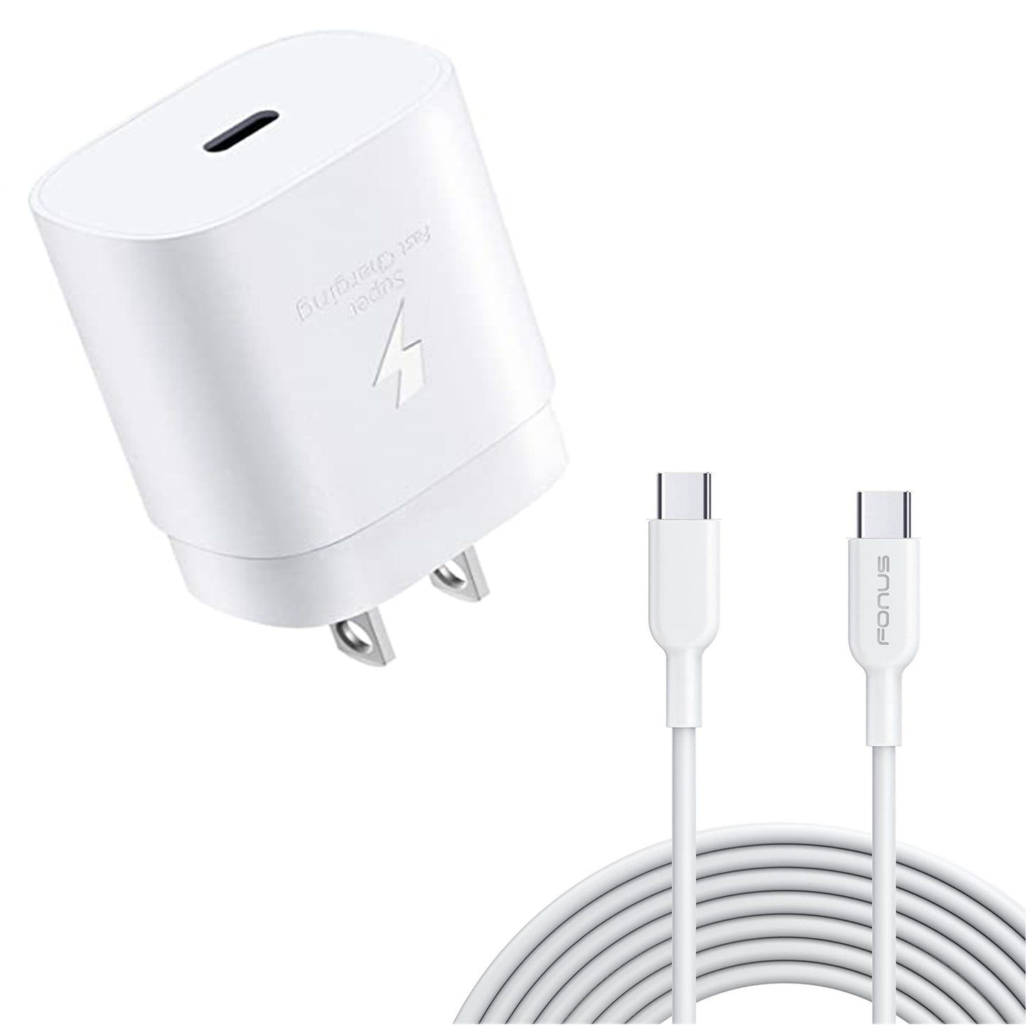 25W Fast Home Charger PD Type-C 6ft USB-C Cable Quick Power Adapter  - BFA79 1519-1