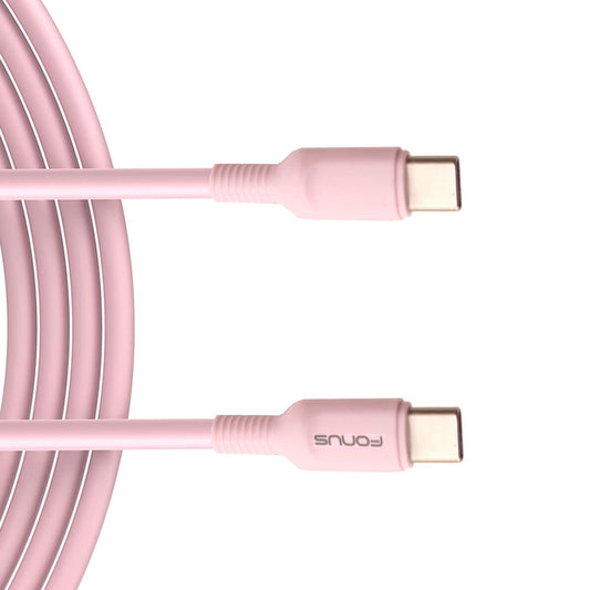 Pink 10ft Long Cable USB-C to Type-C PD Fast Charger Cord Power Wire  - BFA15 1585-1