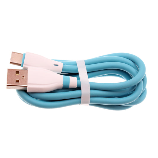 image of 4ft USB-C Cable Blue Charger Cord Power Wire Type-C  - BFE13 1468-1