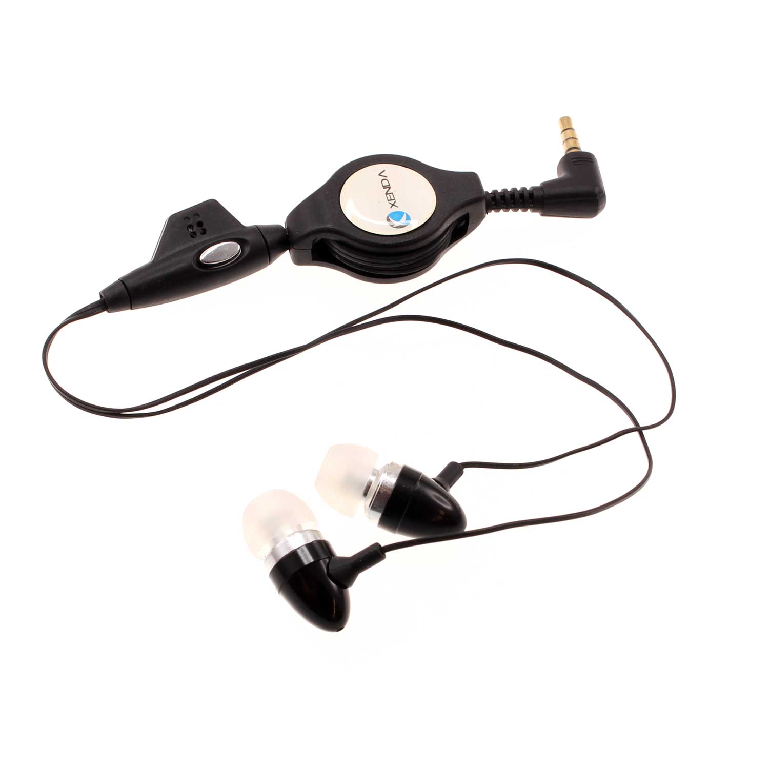 Retractable Earphones Wired Headphones Handsfree Mic Headset 3.5mm  - BFC63 357-1