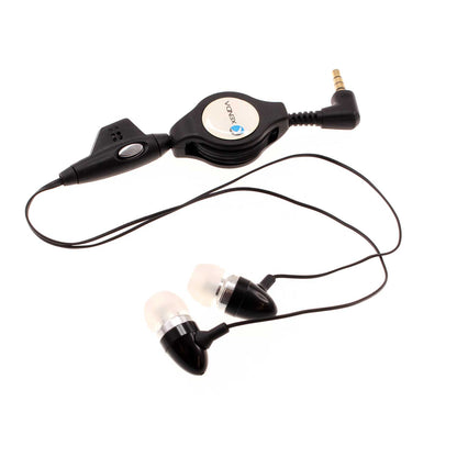 Retractable Earphones Wired Headphones Handsfree Mic Headset 3.5mm  - BFC63 357-1