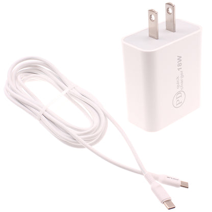 18W PD Home Charger Fast Type-C 10ft Long Cable Quick Power Adapter  - BFE03 1489-1