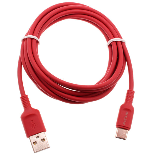 image of 6ft USB-C Cable Red Charger Cord Power Wire Type-C  - BFC15 1423-1