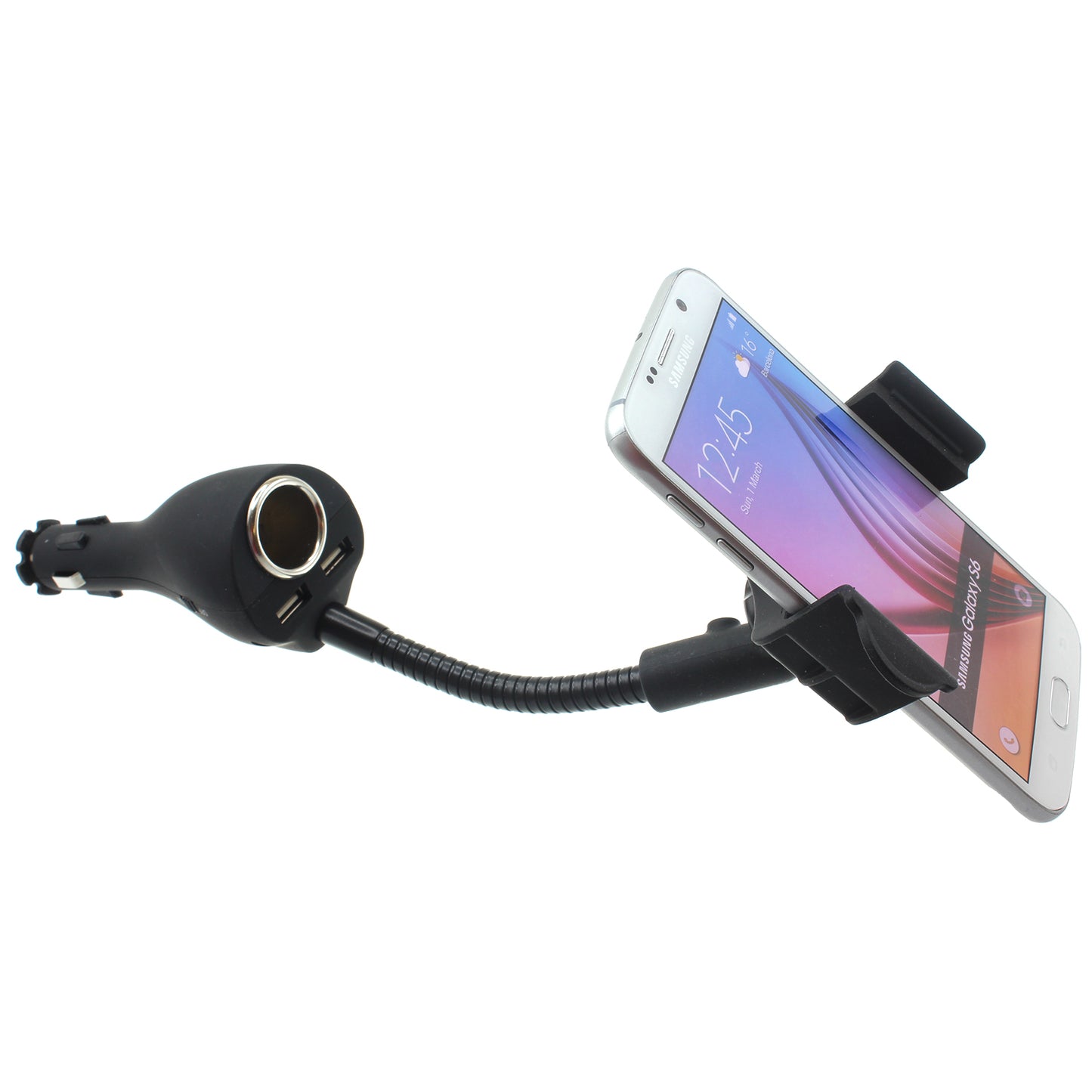 Car Mount Charger Holder DC Socket USB 2-Port Cradle  - BFB01 624-1