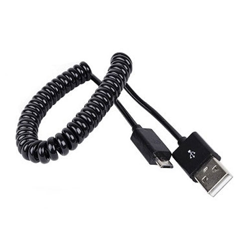 USB Cable Coiled MicroUSB Charger Cord Power  - BFK09 275-6