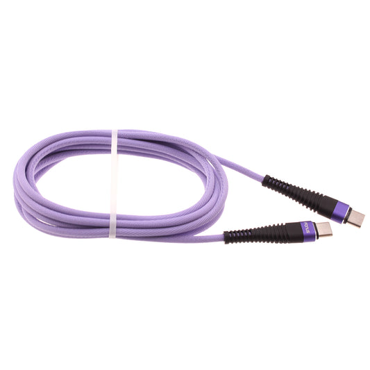 image of Purple 10ft PD Cable Type-C to USB-C Fast Charger Cord Extra Long  Power Wire  - BFA95 1548-1