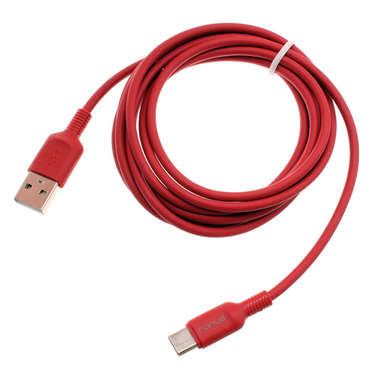 image of 6ft USB-C Cable Red Charger Cord Power Wire Type-C  - BFC15 1423-1