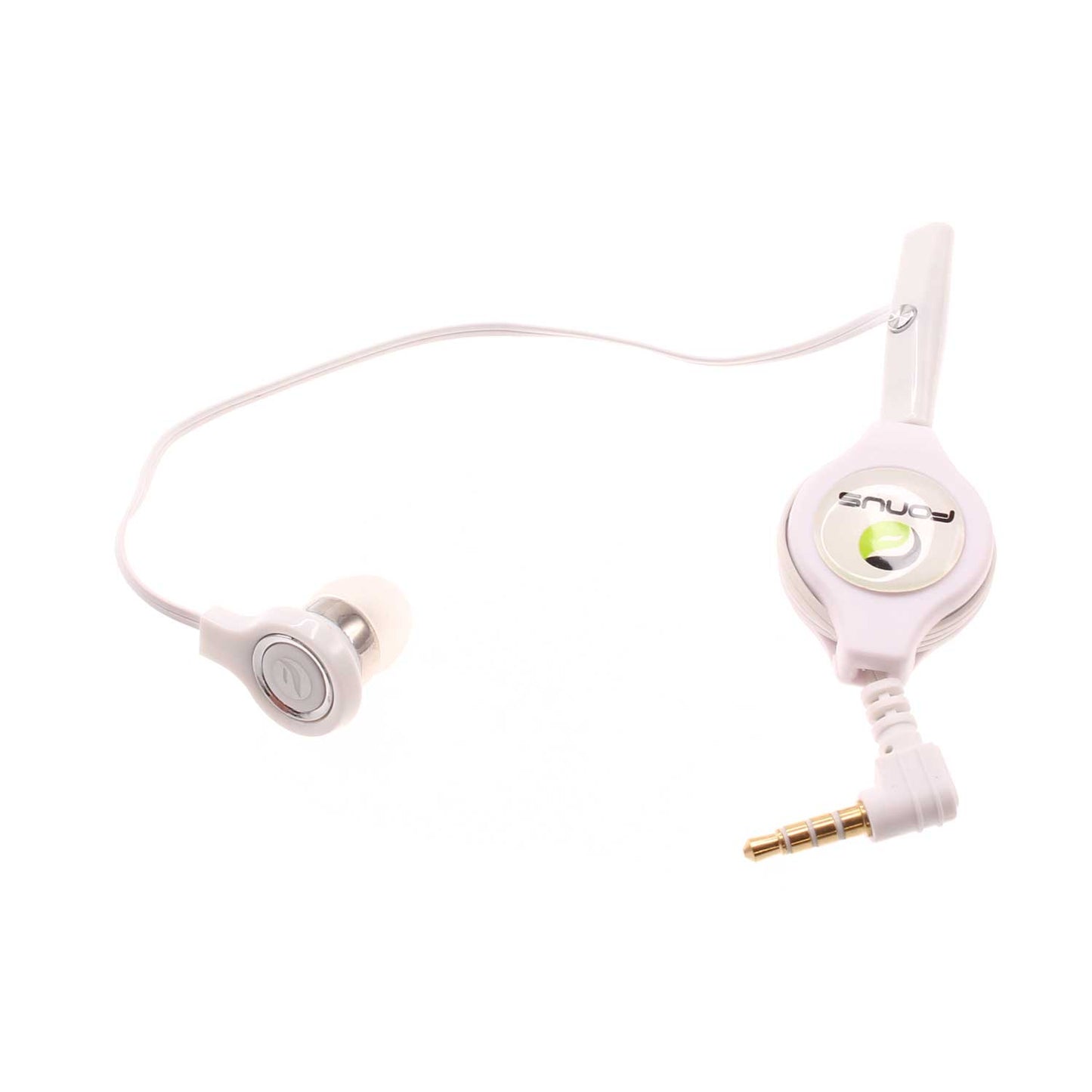 Retractable Mono Earphone Headphone 3.5mm w Mic Headset Handsfree Earbud  - BFM83 418-1