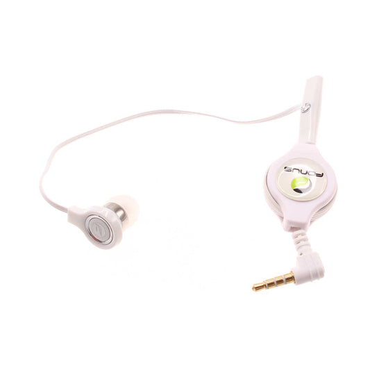 image of Retractable Mono Earphone Headphone 3.5mm w Mic Headset Handsfree Earbud  - BFM83 418-1