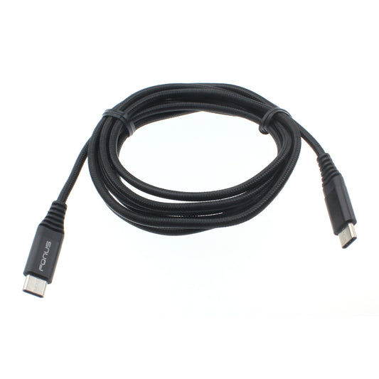 image of USB-C Cable 6ft Long Fast Charger Power Cord (Type-C to Type-C) Wire  - BFR20 1037-1