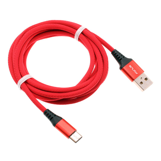 Red 10ft USB-C Cable Type-C Charger Cord Power Wire Long  - BFA80 1514-1