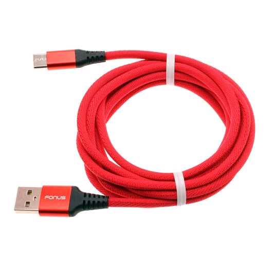 image of Red 10ft USB-C Cable Type-C Charger Cord Power Wire Long  - BFA80 1514-1