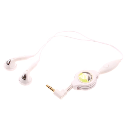 Retractable Earphones Headphones Hands-free Headset 3.5mm w Mic Earbuds  - BFB80 353-1