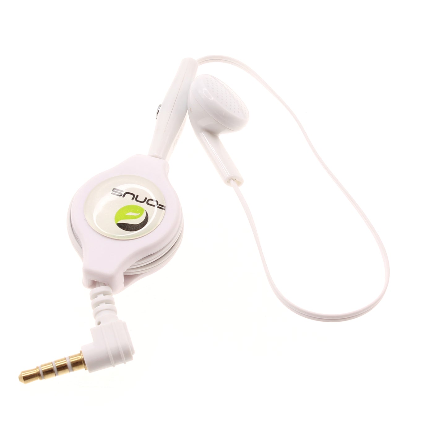 Retractable Mono Earphone Headphone 3.5mm w Mic Headset Handsfree Earbud  - BFJ79 383-1