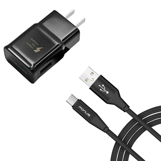 image of Fast Home Charger Type-C 6ft USB Cable Quick Power Adapter  - BFC38 1060-1