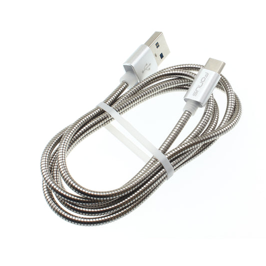 image of Metal USB Cable 3ft Type-C Charger Cord Power Wire  - BFE72 927-1