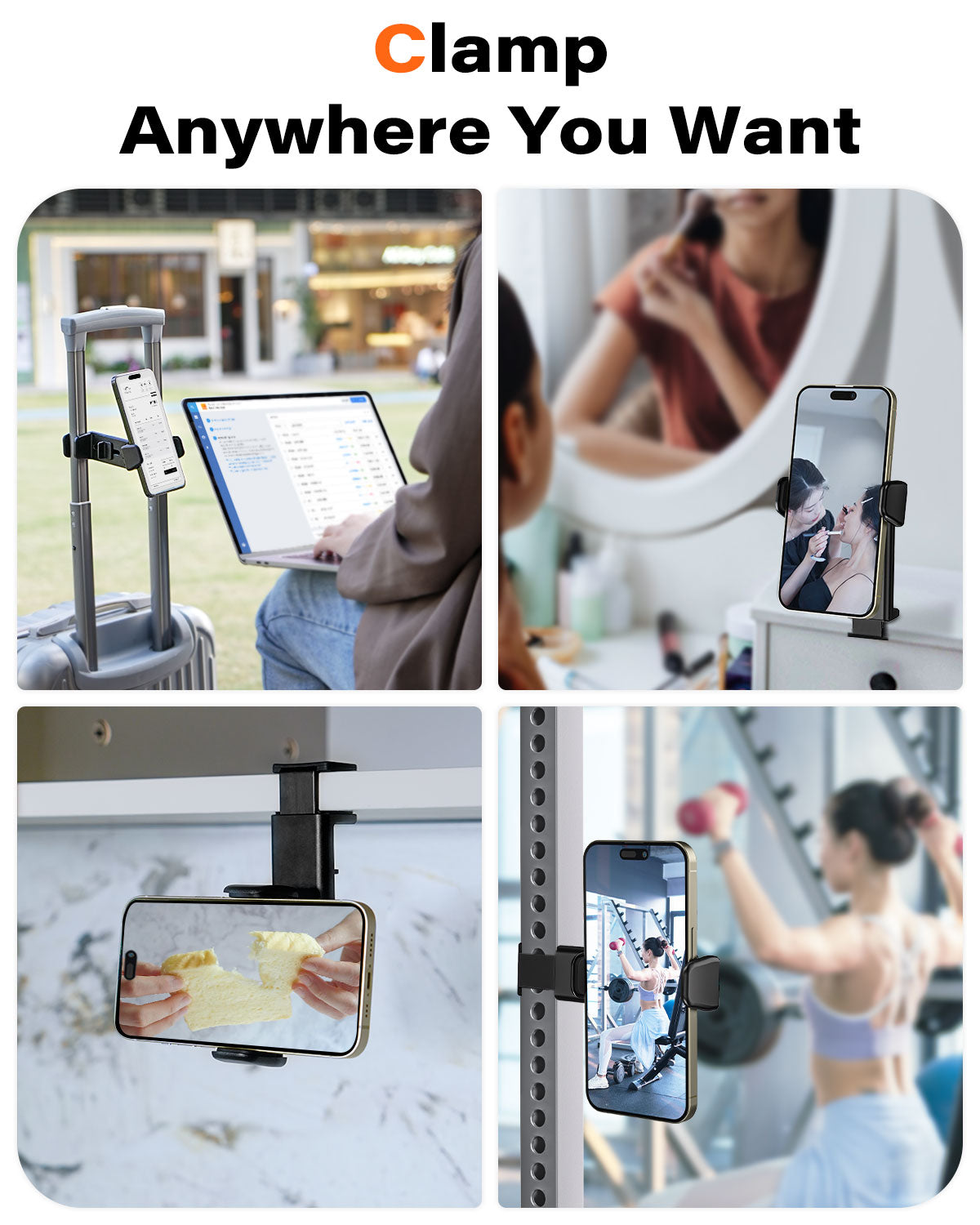 Portable Phone Holder Universal Travel Phone Mount 360 degree Rotation 2123-5