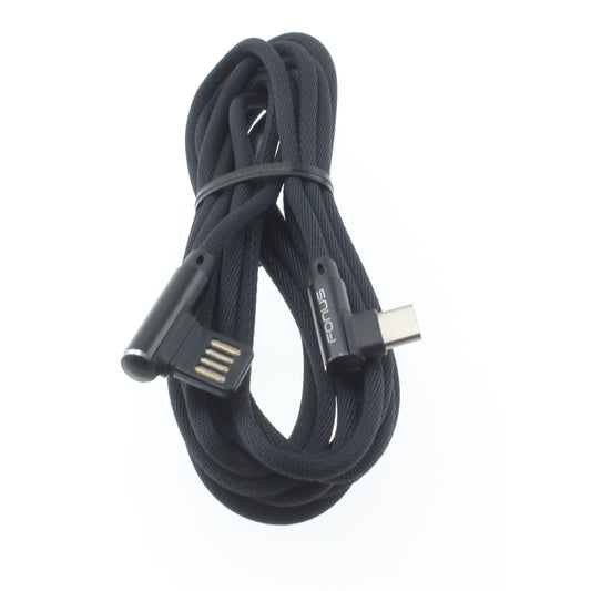 image of Angle USB Cable 10ft Type-C Charger Cord USB-C Power Wire  - BFR34 1107-1