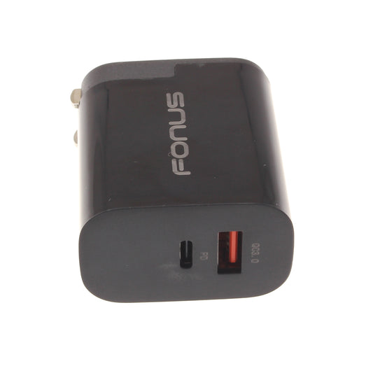 image of Fast Home Charger 36W 2-Port USB Type-C Port Travel Wall  - BFG48 1428-1