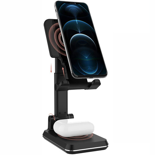 image of Dual 10W Wireless Charger Fast Foldable Stand 2-Coils Charging Pad  - BFJ96 1569-1