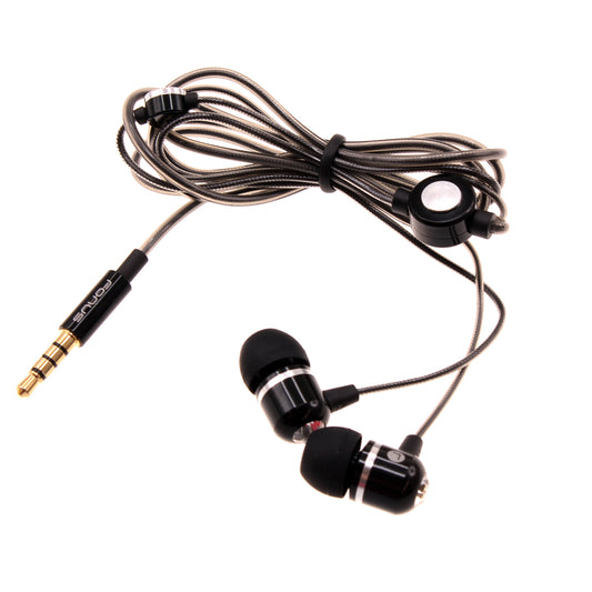 image of Wired Earphones Hi-Fi Sound Headphones Handsfree Mic Headset Metal Earbuds  - BFG70 433-1