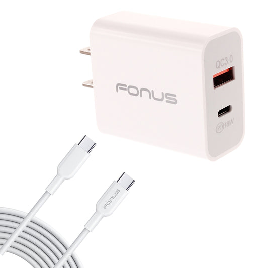 image of 36W PD Home Charger Fast Type-C 6ft Long Cable USB-C Power Cord QC3.0 Adapter  - BFE41 1499-1