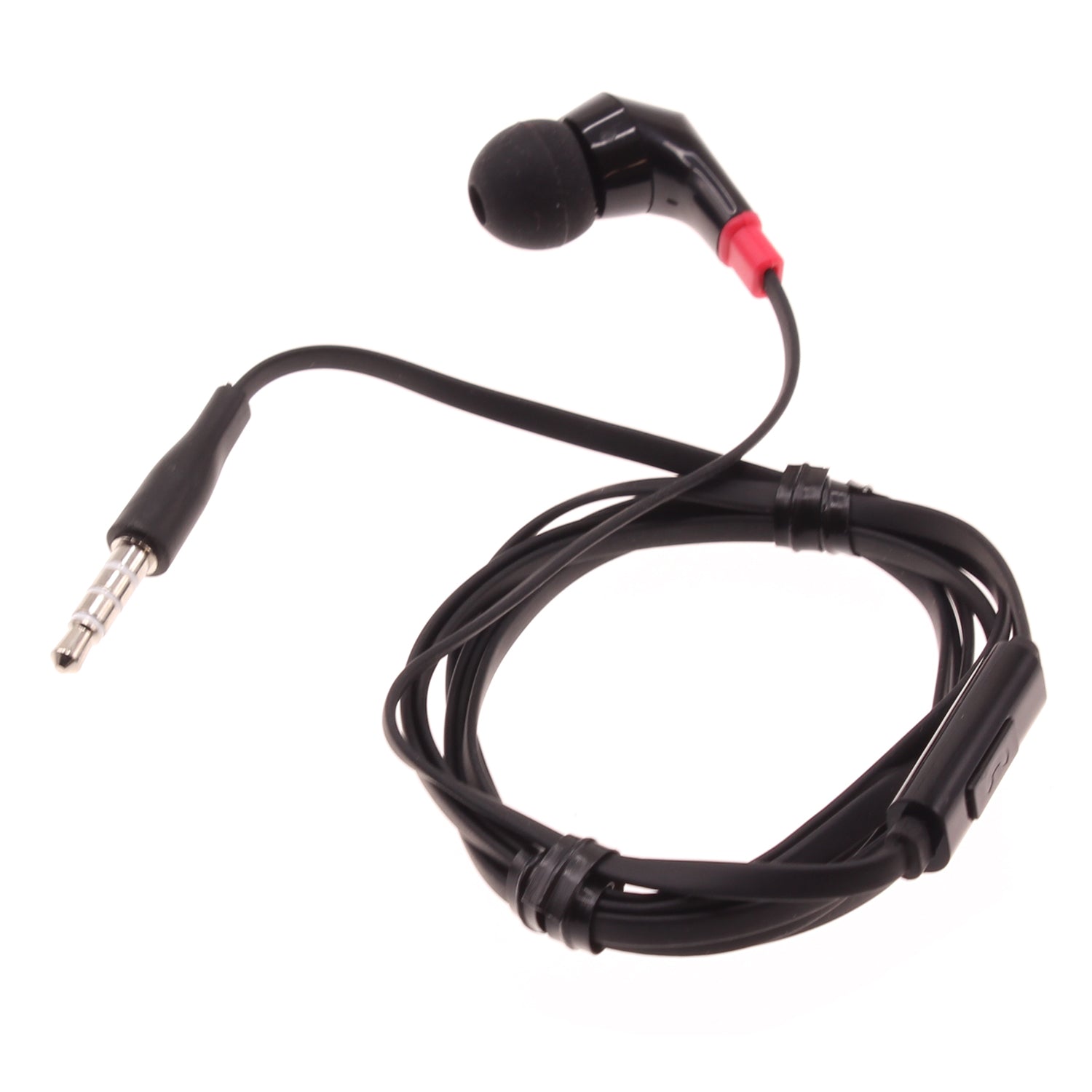 Mono Headset Earphone w Mic Wired Earbud 3.5mm Single Headphone Hands-free  - BFF47 440-1