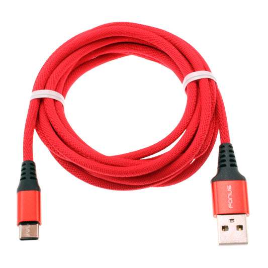 image of Red 10ft USB-C Cable Type-C Charger Cord Power Wire Long  - BFA80 1514-1