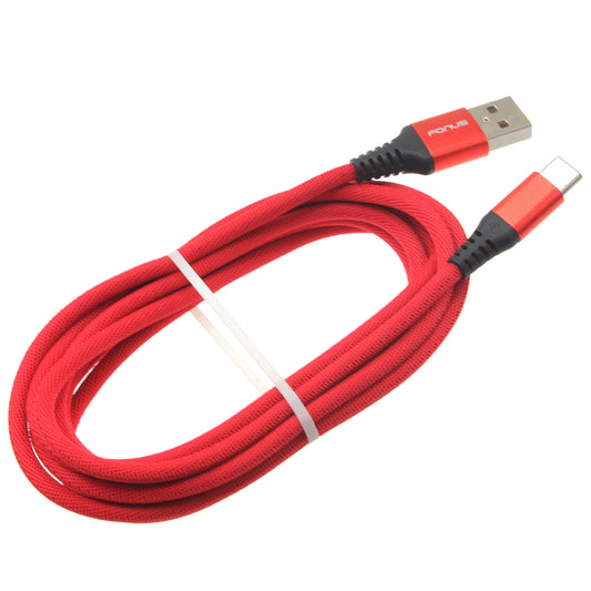 image of Red 10ft USB-C Cable Type-C Charger Cord Power Wire Long  - BFA80 1514-1