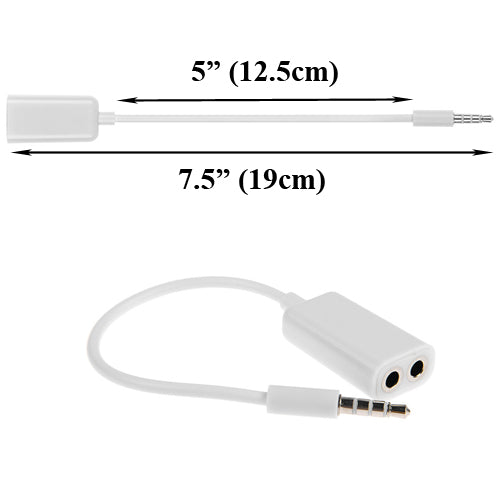 Headphones Splitter 3.5mm Earphone Adapter Dual Headset Port Audio Jack Adaptor  - BFS25 350-2