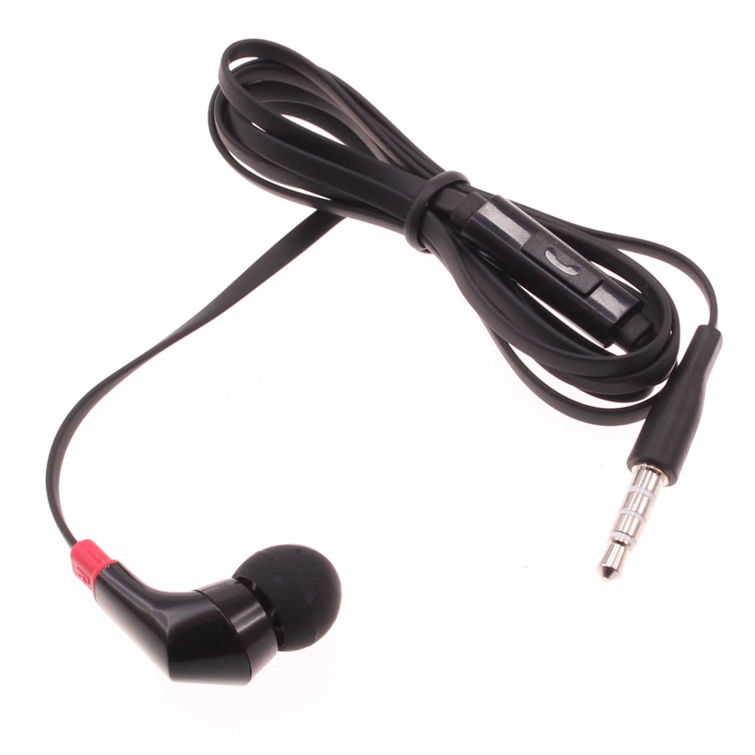 Mono Headset Earphone w Mic Wired Earbud 3.5mm Single Headphone Hands-free  - BFF47 440-1