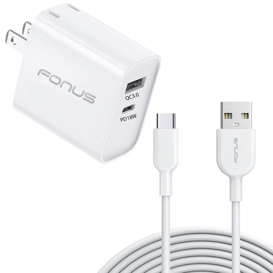 36W PD Home Charger Fast Type-C 6ft Long Cable USB-C Power Cord QC3.0 Adapter  - BFE06 1495-1