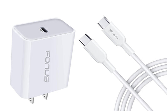 image of 20W PD Home Charger Fast Type-C 6ft Long Cable Quick Power Adapter  - BFA77 1515-1