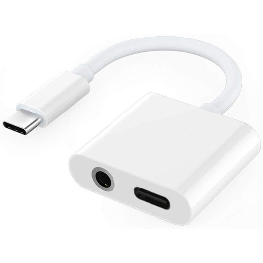 image of USB-C Headphone Adapter Earphone 3.5mm Jack Type-C Charger Port Splitter Mic Support  - BFG27 1362-1