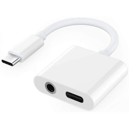 USB-C Headphone Adapter Earphone 3.5mm Jack Type-C Charger Port Splitter Mic Support  - BFG27 1362-1