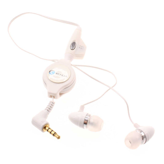 image of Retractable Earphones Wired Headphones Handsfree Mic Headset 3.5mm  - BFD57 365-1