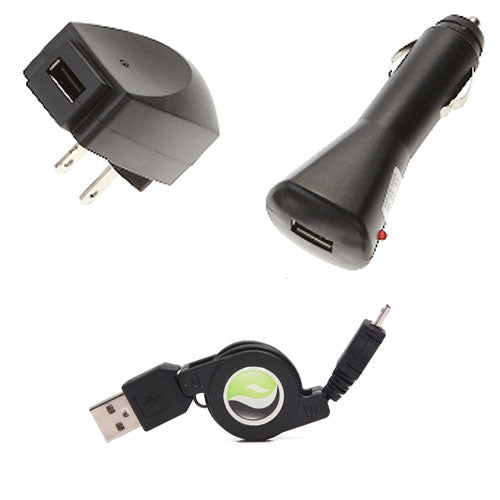 image of Car Home Charger USB Cable Retractable MicroUSB Power Adapter  - BFB84 719-1