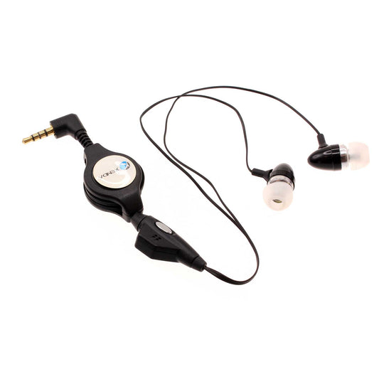 Retractable Earphones Wired Headphones Handsfree Mic Headset 3.5mm  - BFC63 357-1