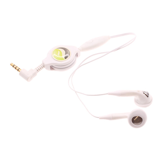 image of Retractable Earphones Headphones Hands-free Headset 3.5mm w Mic Earbuds  - BFB80 353-1