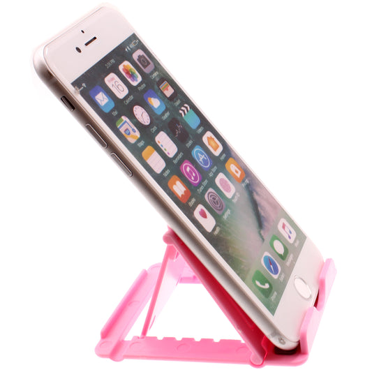 image of Pink Stand Fold-up Holder Travel Desktop Cradle  - BFG52 1667-1